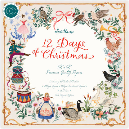 Craft Consortium 12 Days Of Christmas - Bloc de papier 30x30cm