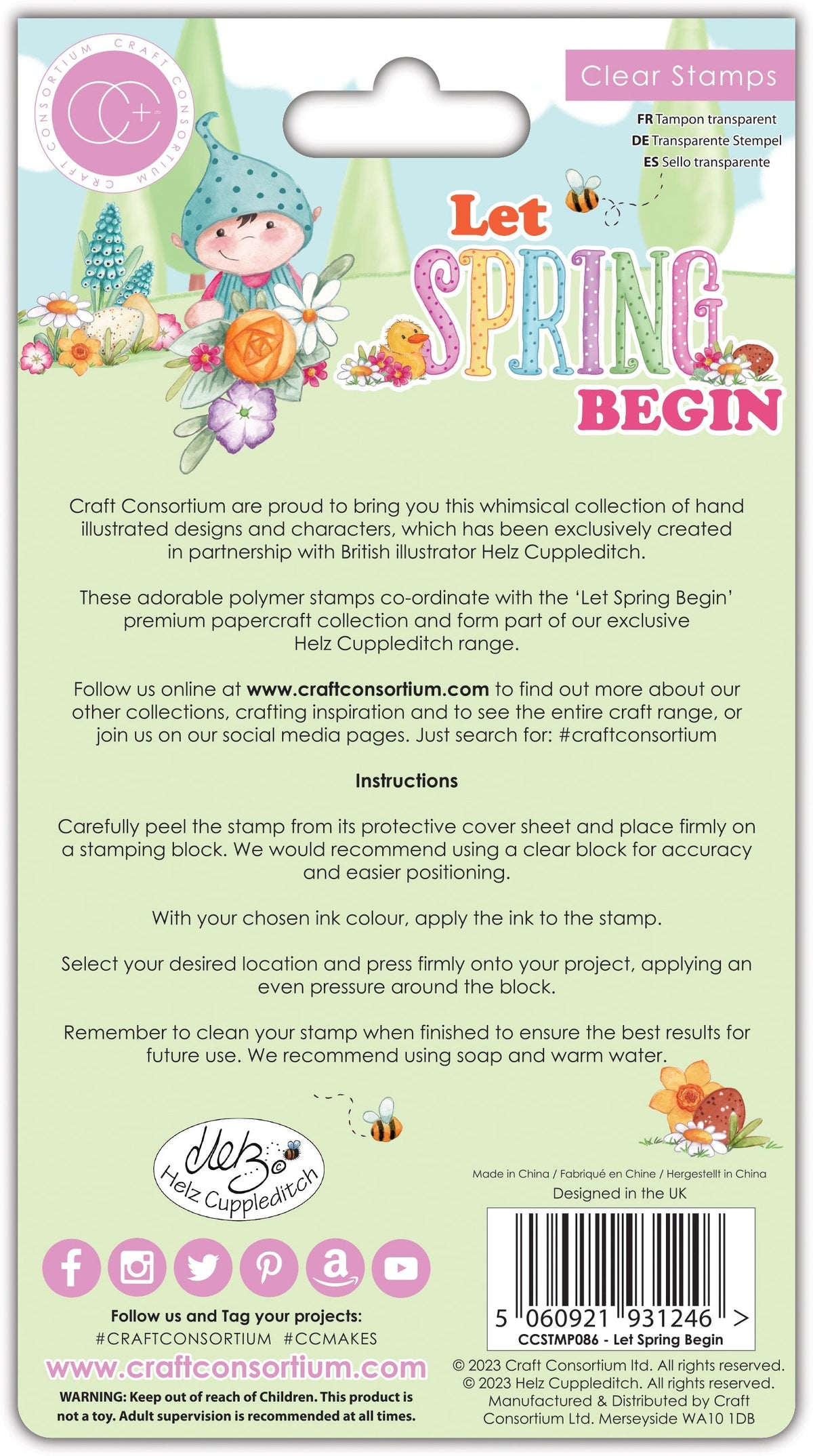 Craft Consortium Que le printemps commence - Set de tampons - Que le printemps commence