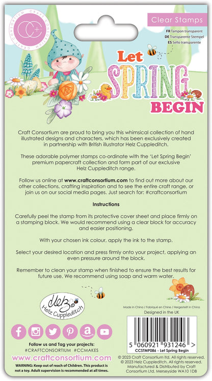 Craft Consortium Que le printemps commence - Set de tampons - Que le printemps commence