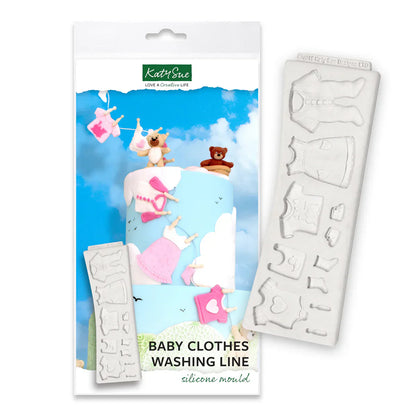 Baby Clothes Washing Line Silicone Mould