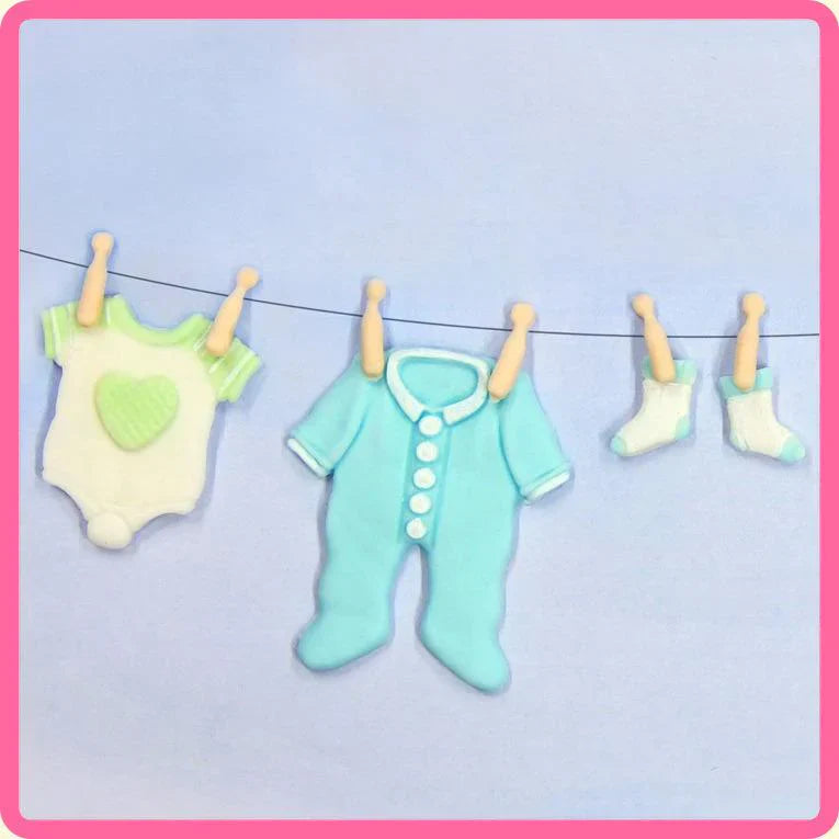 Baby Clothes Washing Line Silicone Mould