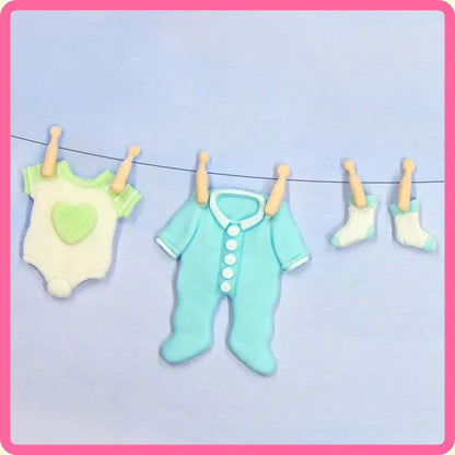 Baby Clothes Washing Line Silicone Mould