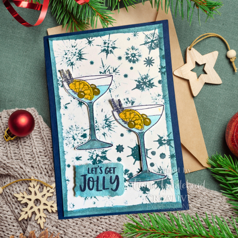 Creative Expressions Jane's Doodles Holiday Cheers Lot de 12 tampons transparents 15 x 20 cm