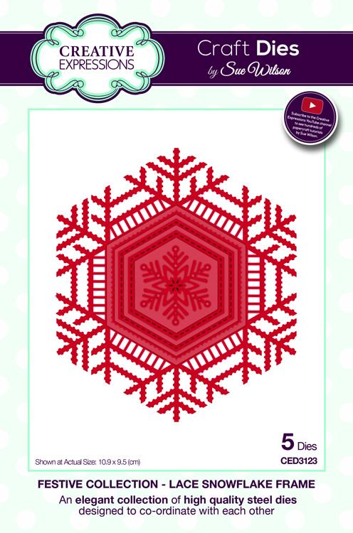 Cadre flocon de neige en dentelle collection festive