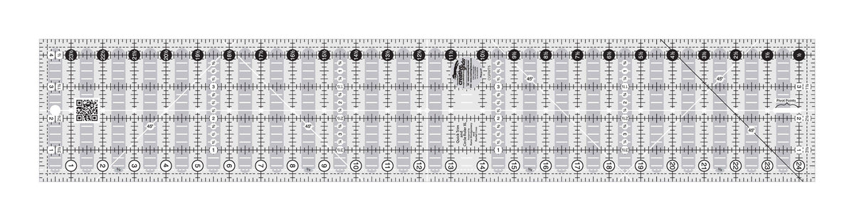 Creative Grids Règle à découper rapide et cercle Deux 11,43 cm x 62,23 cm