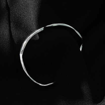 CHANBA Silver (White Gold): Avant Garde Abstract Shaped Bracelet