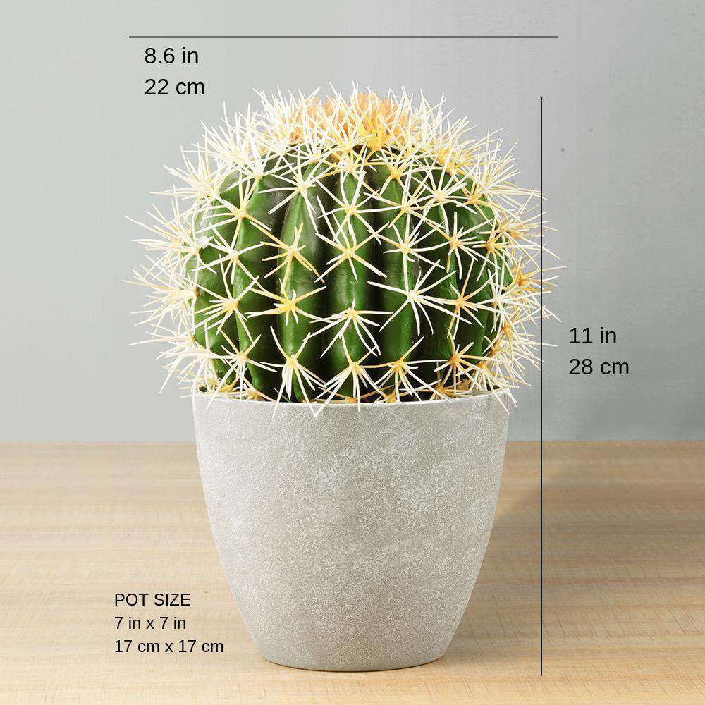 Plante Artificielle Coco Cactus en Pot 28 cm