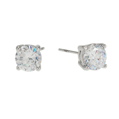 CODI Silver (White Gold): Moissanite (Diamond Alternative) Essential Daily Studs