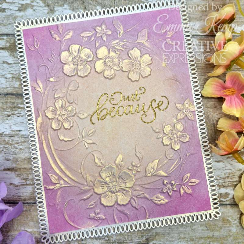 Creative Expressions Blossom Wreath – Pochoirs de coloriage (6 x 8 po), lot de 2