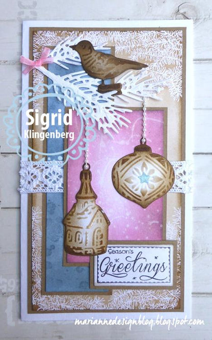 Marianne Design : Matrices de découpe Craftables - Ornements de Tiny Église et Hibou