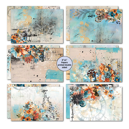 3Quarter Designs Cerulean Score 6x4 Card Pack