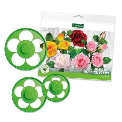 Emporte-pièces Rose cinq pétales Flower Pro - Lot de 3