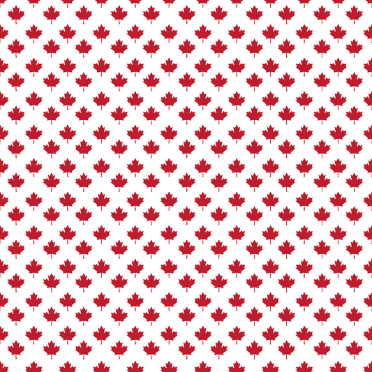 Vinyle thermocollant à motif Fête du Canada n°2 Feuille d'érable sur fond blanc