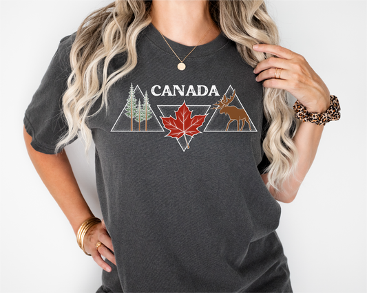 T-shirt unisexe Canada Triangle | Vêtements canadiens