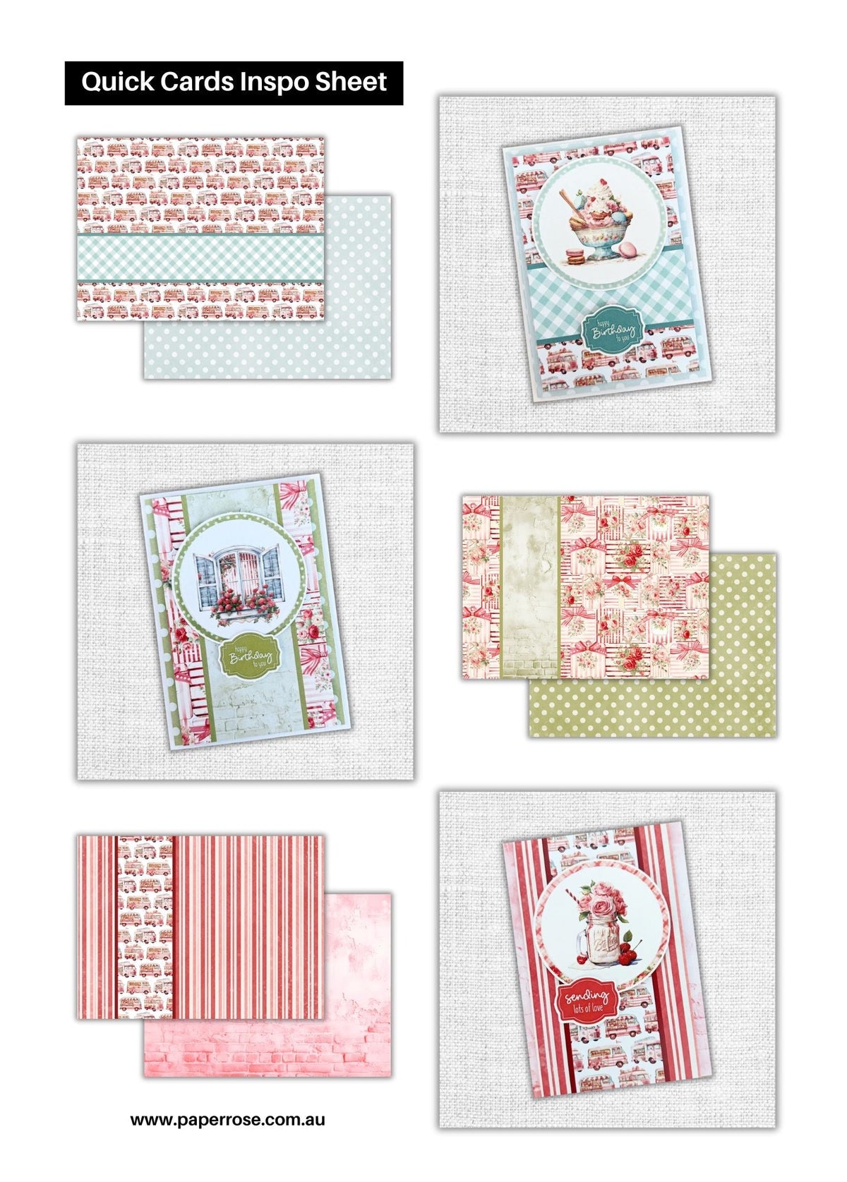 Candy Treats 6x8" Quick Cards Collection 32076