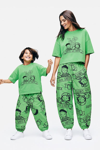 40th Anniversary Adult Printed Poplin Pant Green