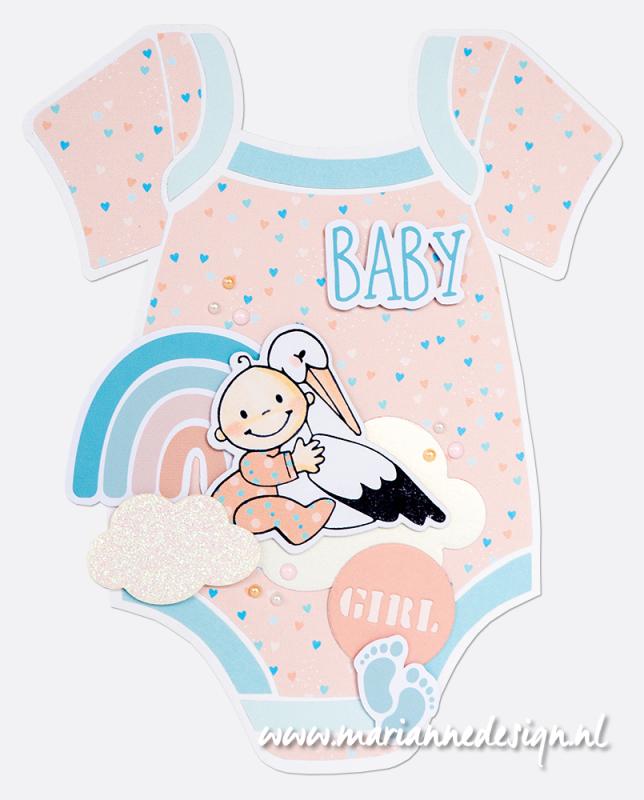 Marianne Design A5 Paper Set - Newborn by Marleen