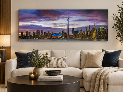 Toronto Sunset | CN Tower & Rogers Centre Canvas Wall Art