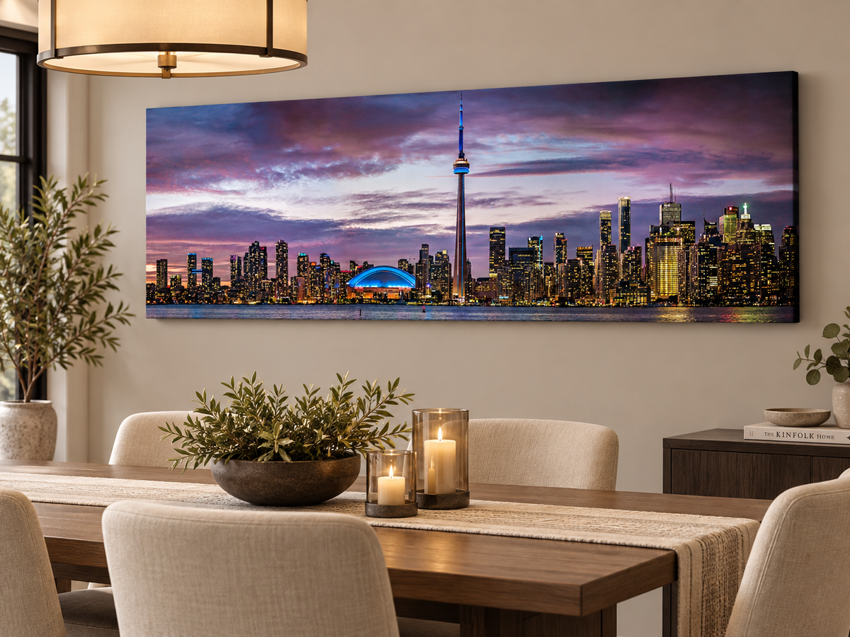 Toronto Sunset | CN Tower & Rogers Centre Canvas Wall Art