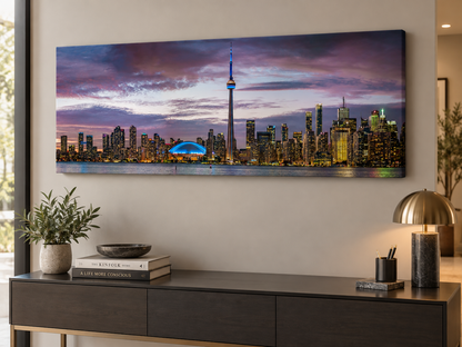 Toronto Sunset | CN Tower & Rogers Centre Canvas Wall Art