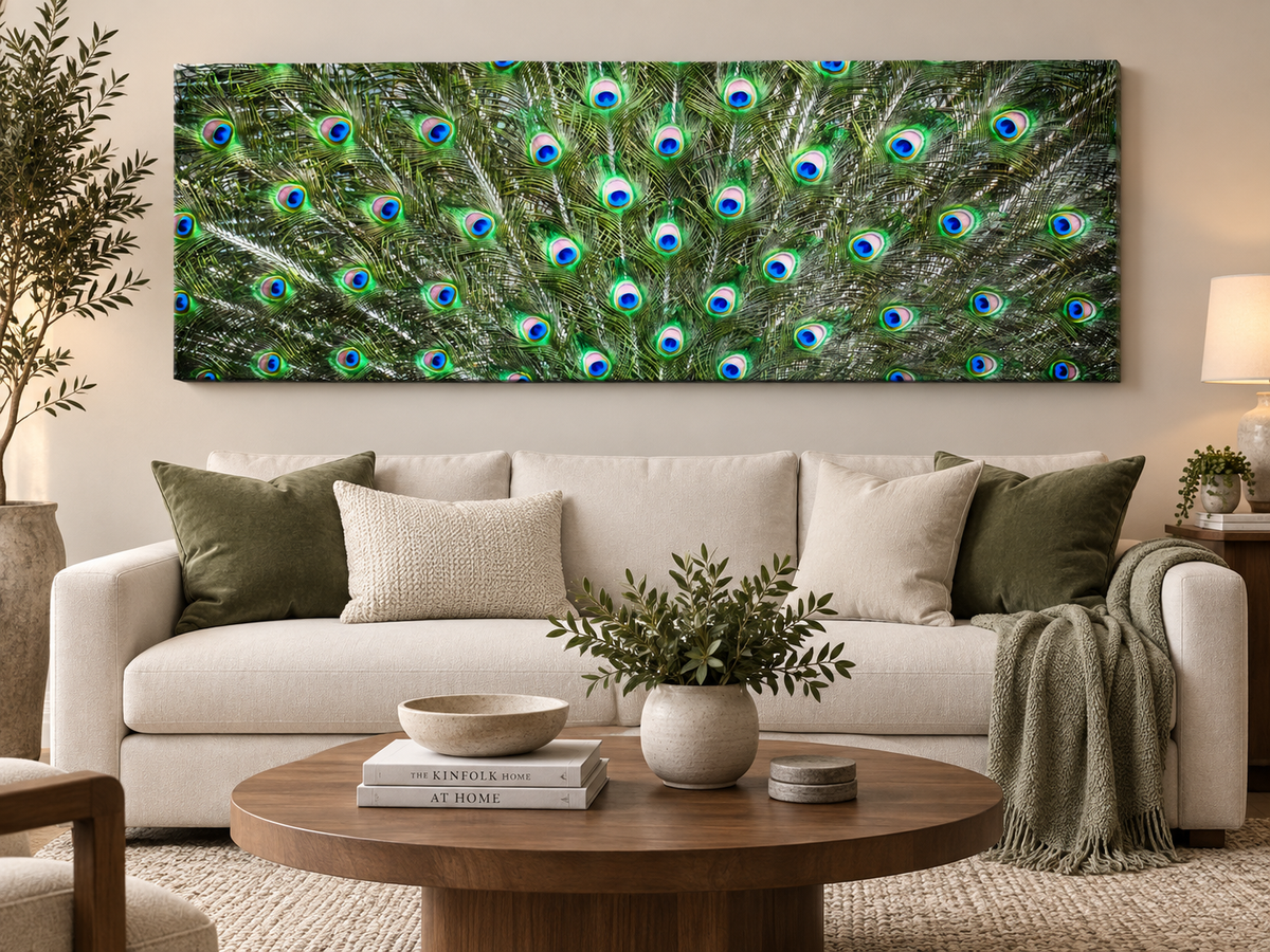 Peacock Feathers | Nature Canvas Wall Art