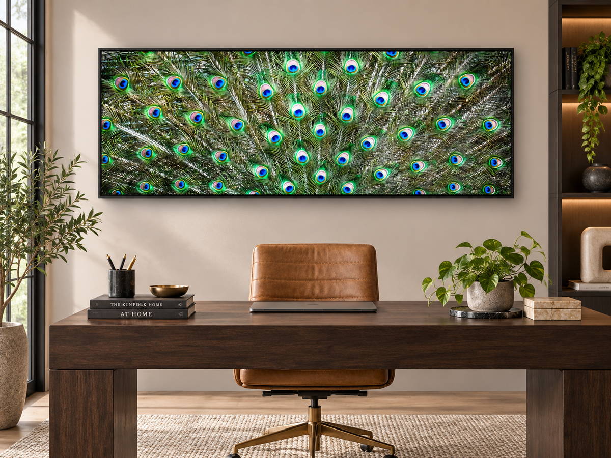 Peacock Feathers | Nature Canvas Wall Art