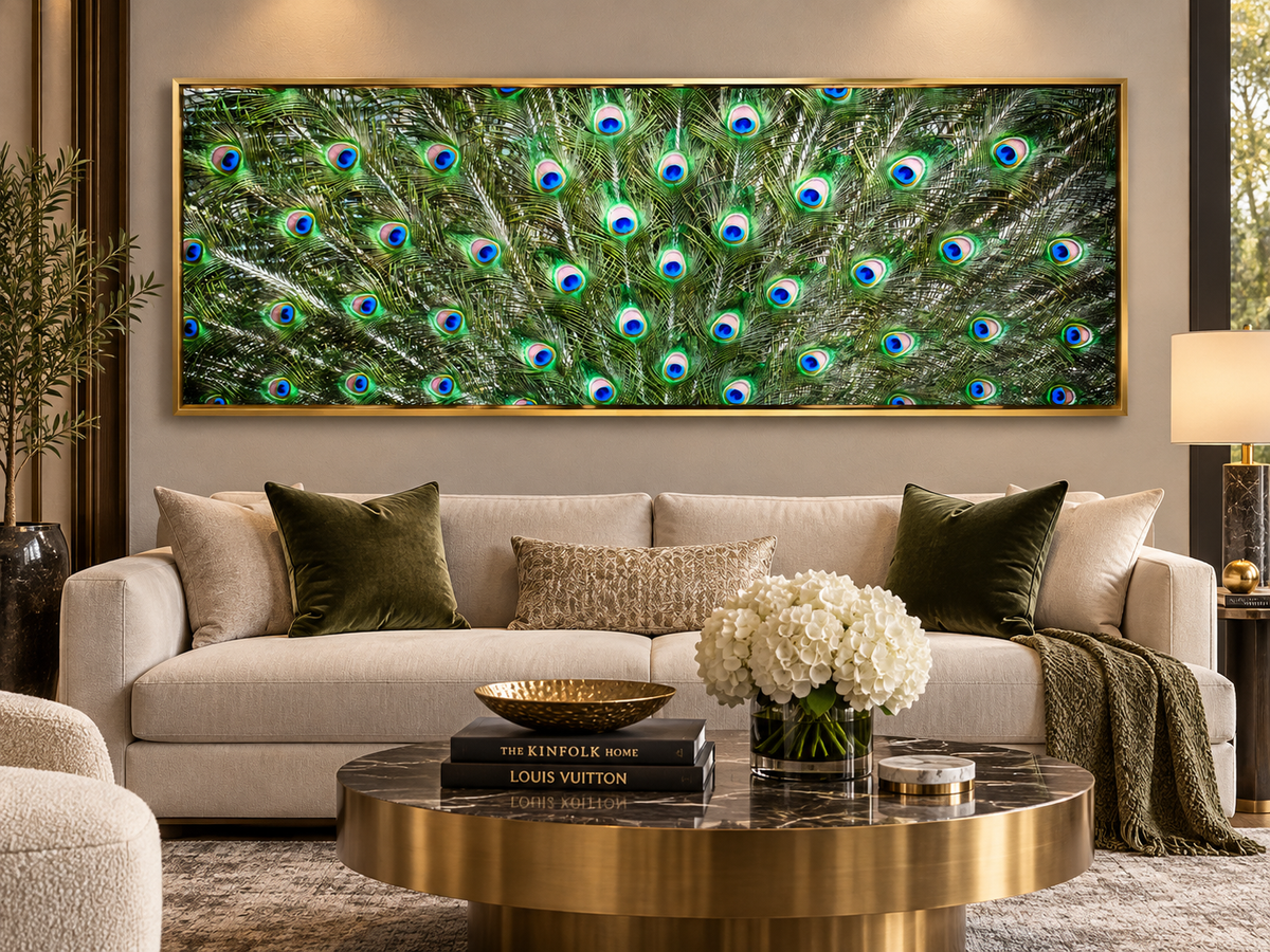 Peacock Feathers | Nature Canvas Wall Art