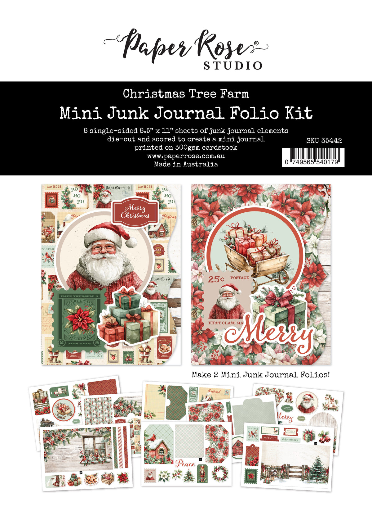 Kit mini-folio ferme de sapins de Noël 35442