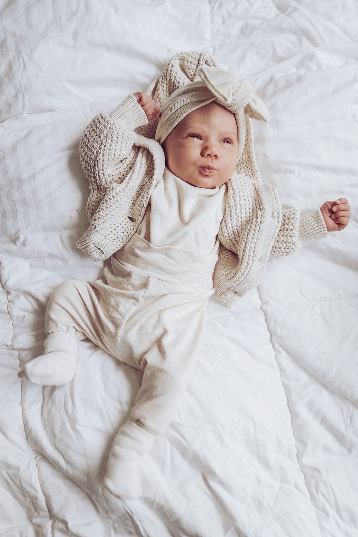 Modal Ribbed Headwrap | Natural 0-3 yrs