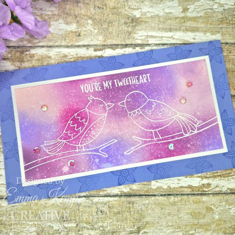 Creative Expressions Jane's Doodles Birdsong Blooms, lot de tampons transparents 6 po x 8 po