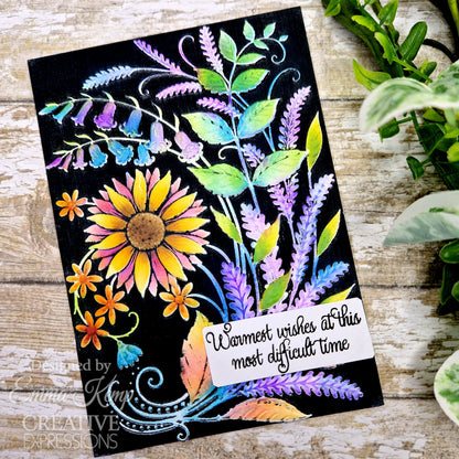 Pochoir de coloriage Creative Expressions Sunshine Serenade Compagnon 15,2 cm x 20,3 cm Lot de 2