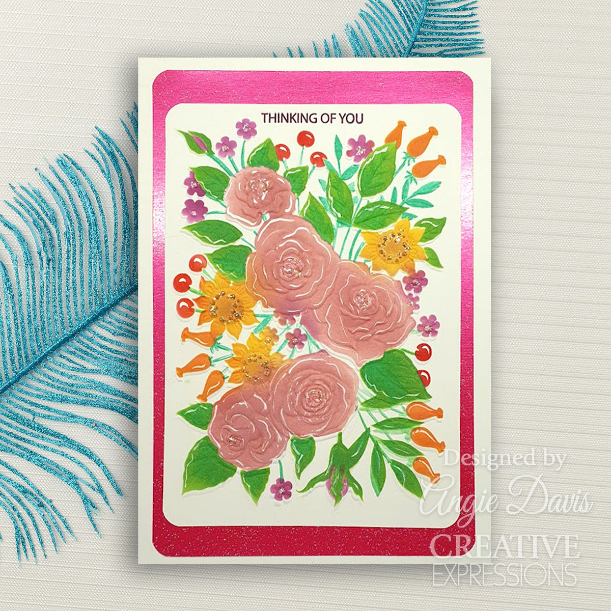 Creative Expressions Pochoir de coloriage compagnon Rose Garden 6 po x 8 po, lot de 2