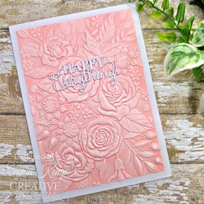 Creative Expressions Pochoir de coloriage compagnon Rose Garden 6 po x 8 po, lot de 2