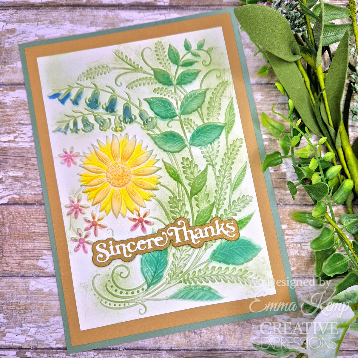 Pochoir de coloriage Creative Expressions Sunshine Serenade Compagnon 15,2 cm x 20,3 cm Lot de 2