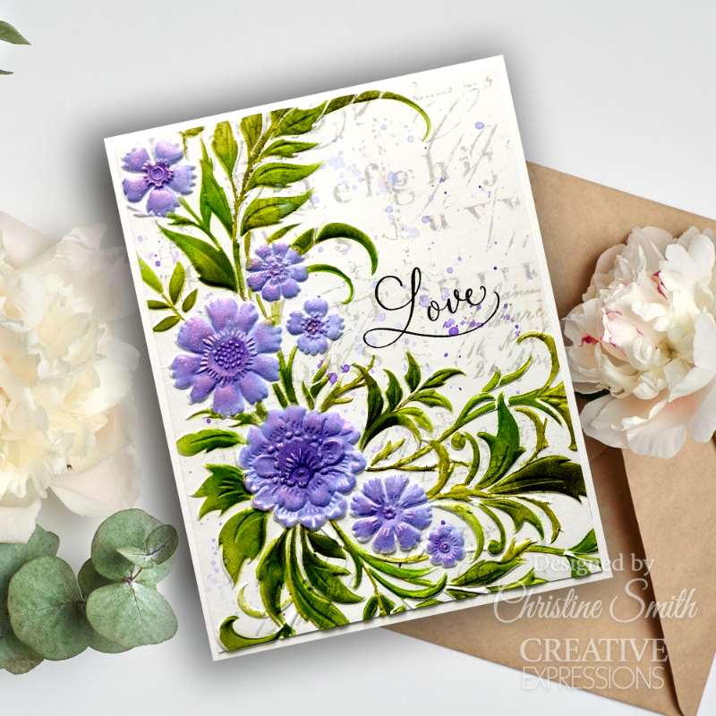 Creative Expressions Pochoirs pour coloriage Petal Cascade Companion 15 x 20 cm Lot de 2