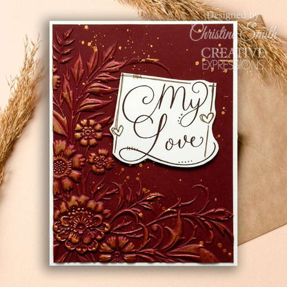 Creative Expressions Petal Cascade Sentiments 4 in x 6 in Clear Stamp Set
