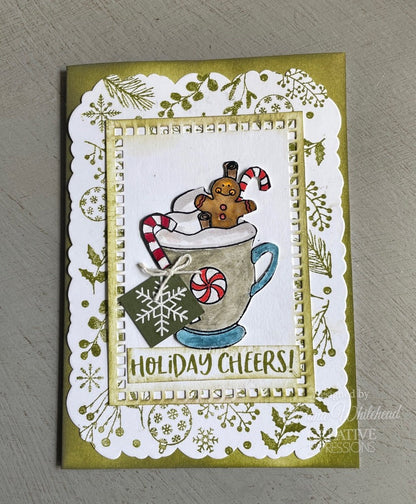 Creative Expressions Jane's Doodles Holiday Cheers Lot de 12 tampons transparents 15 x 20 cm