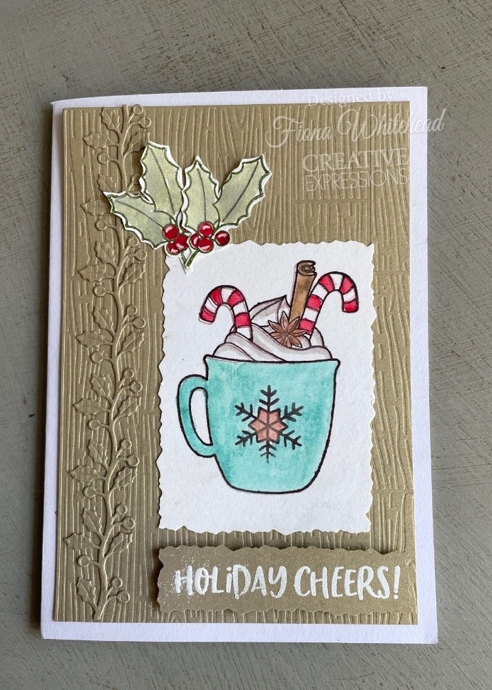Creative Expressions Jane's Doodles Holiday Cheers Lot de 12 tampons transparents 15 x 20 cm