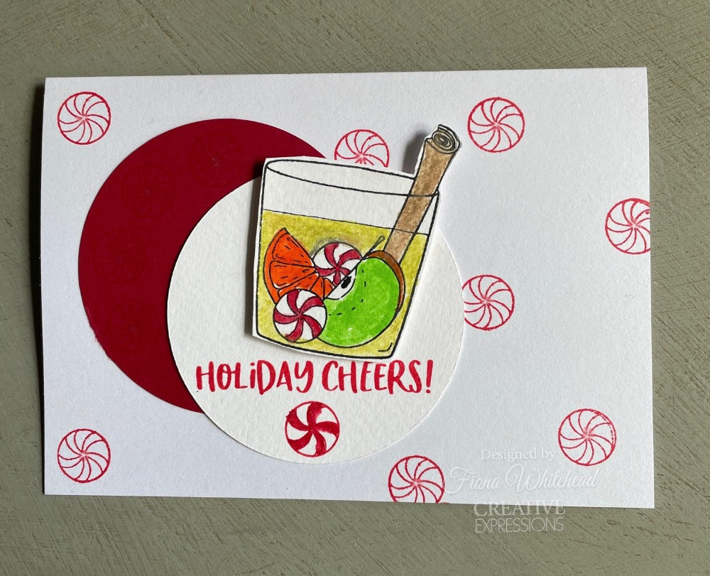 Creative Expressions Jane's Doodles Holiday Cheers Lot de 12 tampons transparents 15 x 20 cm