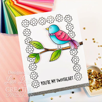 Creative Expressions Jane's Doodles Birdsong Blooms, lot de tampons transparents 6 po x 8 po