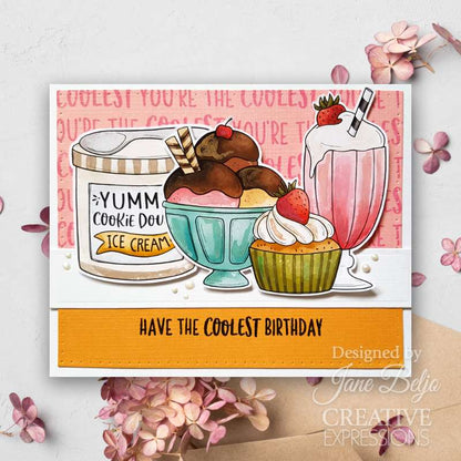 Creative Expressions Jane's Doodles Sweet Wishes, ensemble de tampons transparents 15,2 x 20,3 cm