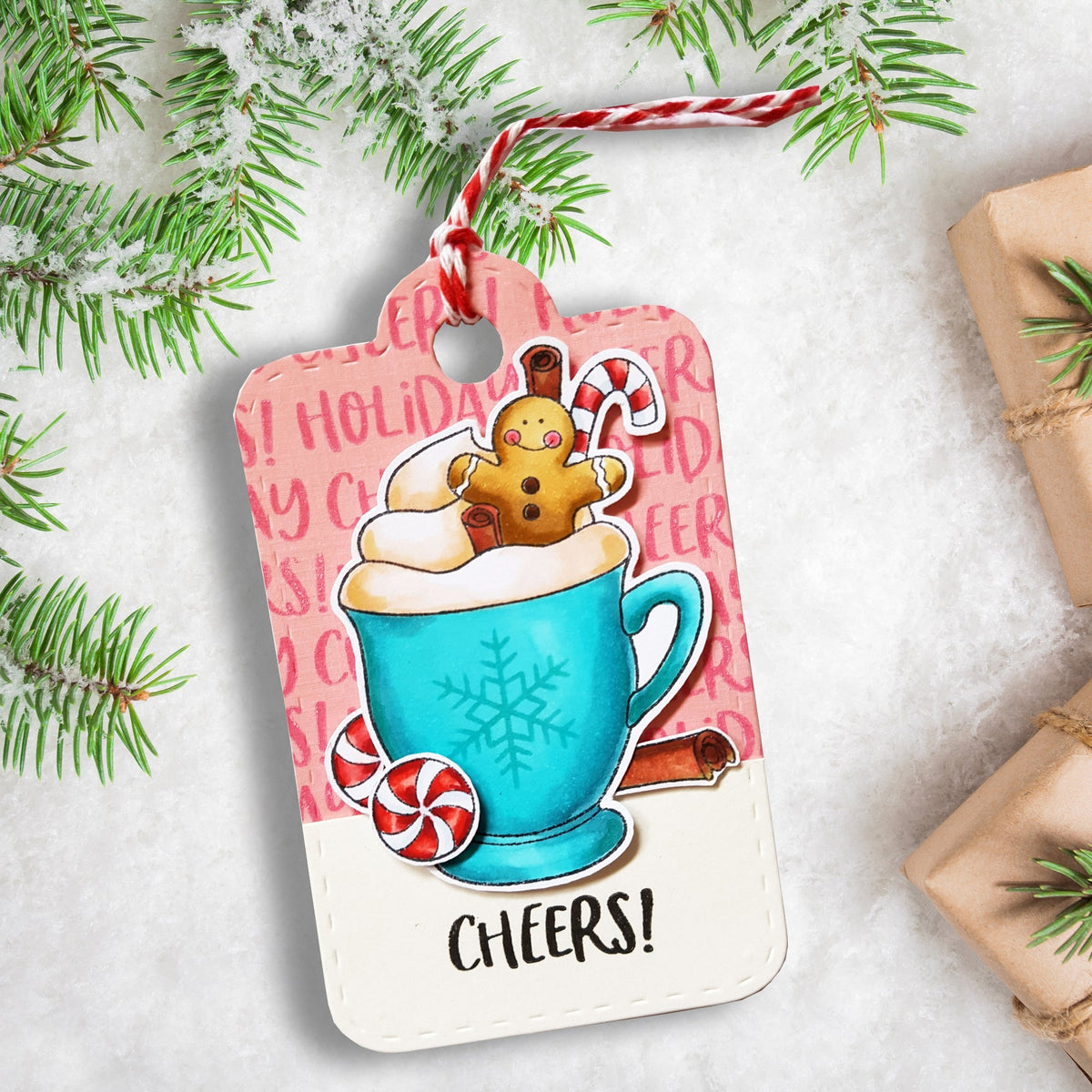 Creative Expressions Jane's Doodles Holiday Cheers Lot de 12 tampons transparents 15 x 20 cm