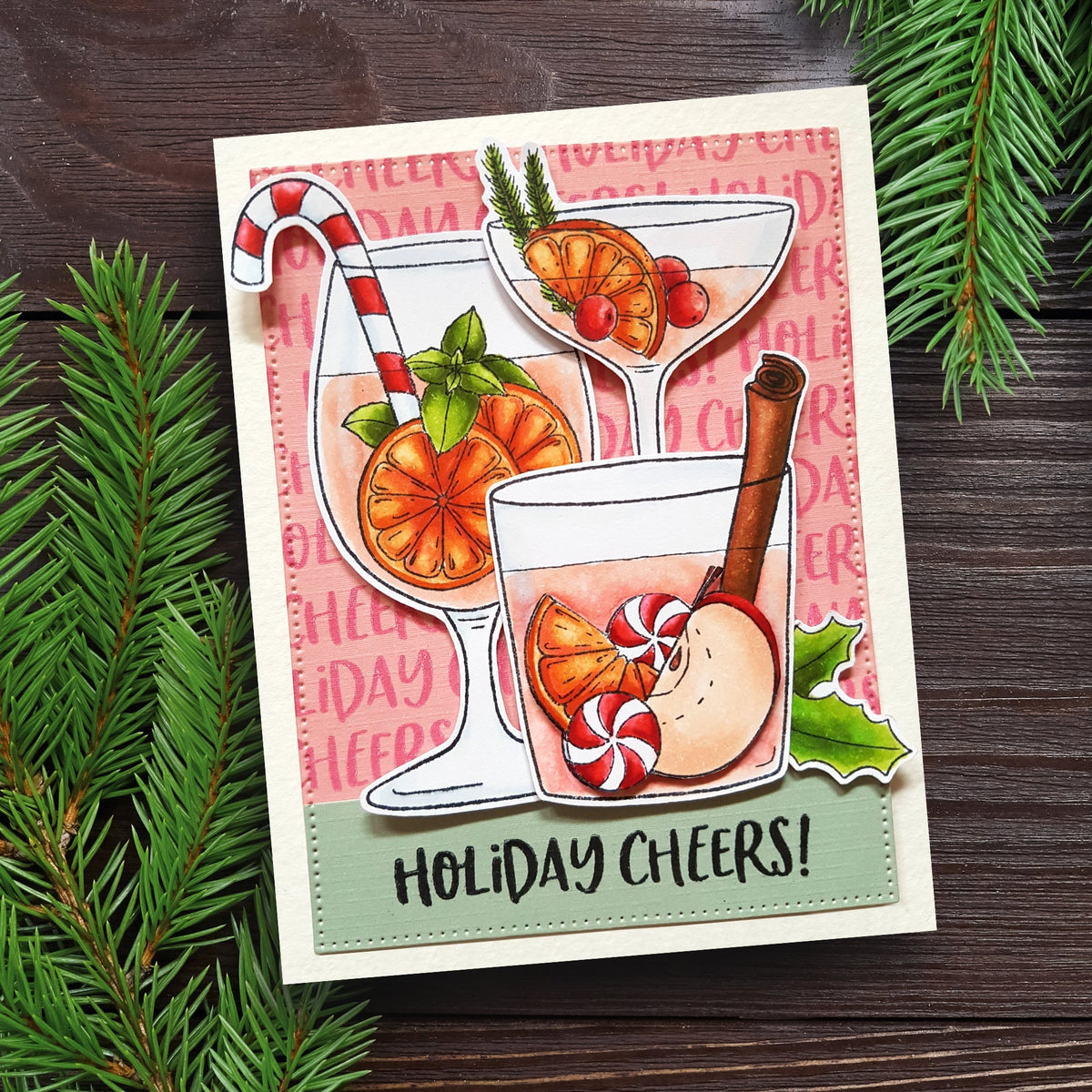 Creative Expressions Jane's Doodles Holiday Cheers Lot de 12 tampons transparents 15 x 20 cm