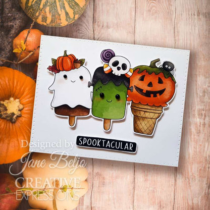 Creative Expressions Jane's Doodles Spooktacular Lot de tampons transparents 6 x 8 po