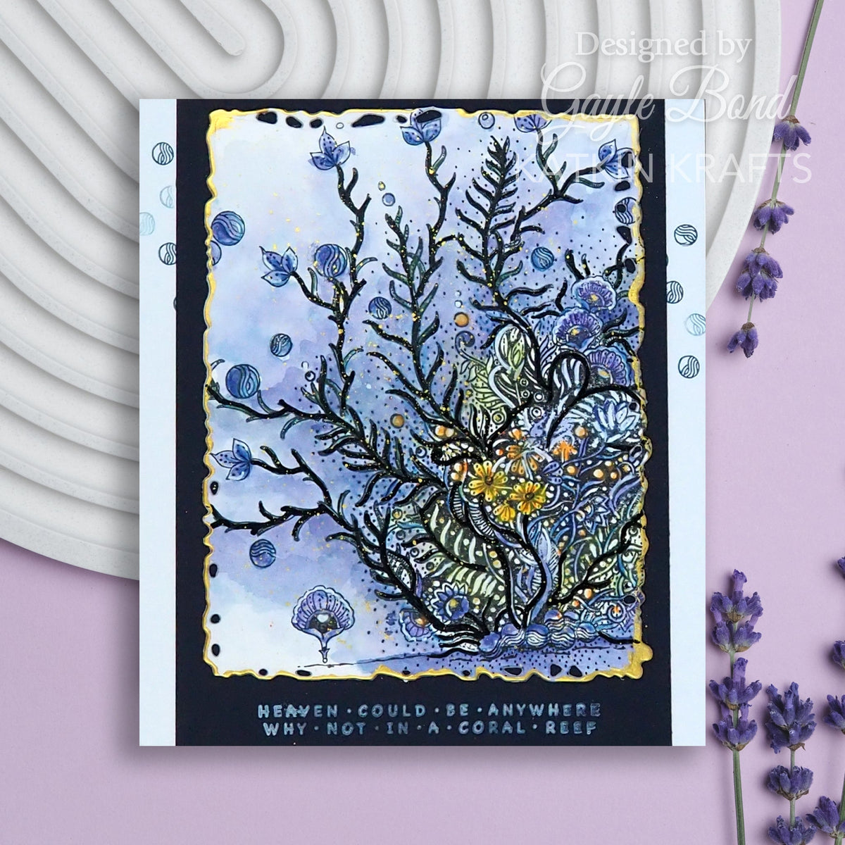 Katkin Krafts Coral Waters 6 in x 8 in Clear Stamp Set