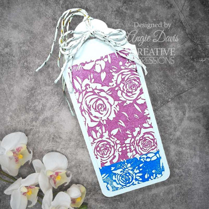 Creative Expressions Enamoured Roses 5 1/2 in x 3 3/4 in Pre-Cut Rubber Stamp