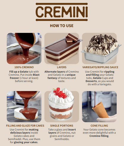 Crème de garniture à tartiner aux arachides - Cremino Arachide - Seau de 5 kg - Rubicone Canada - Livraison gratuite partout au Canada pour les commandes de plus de 199 $ CA