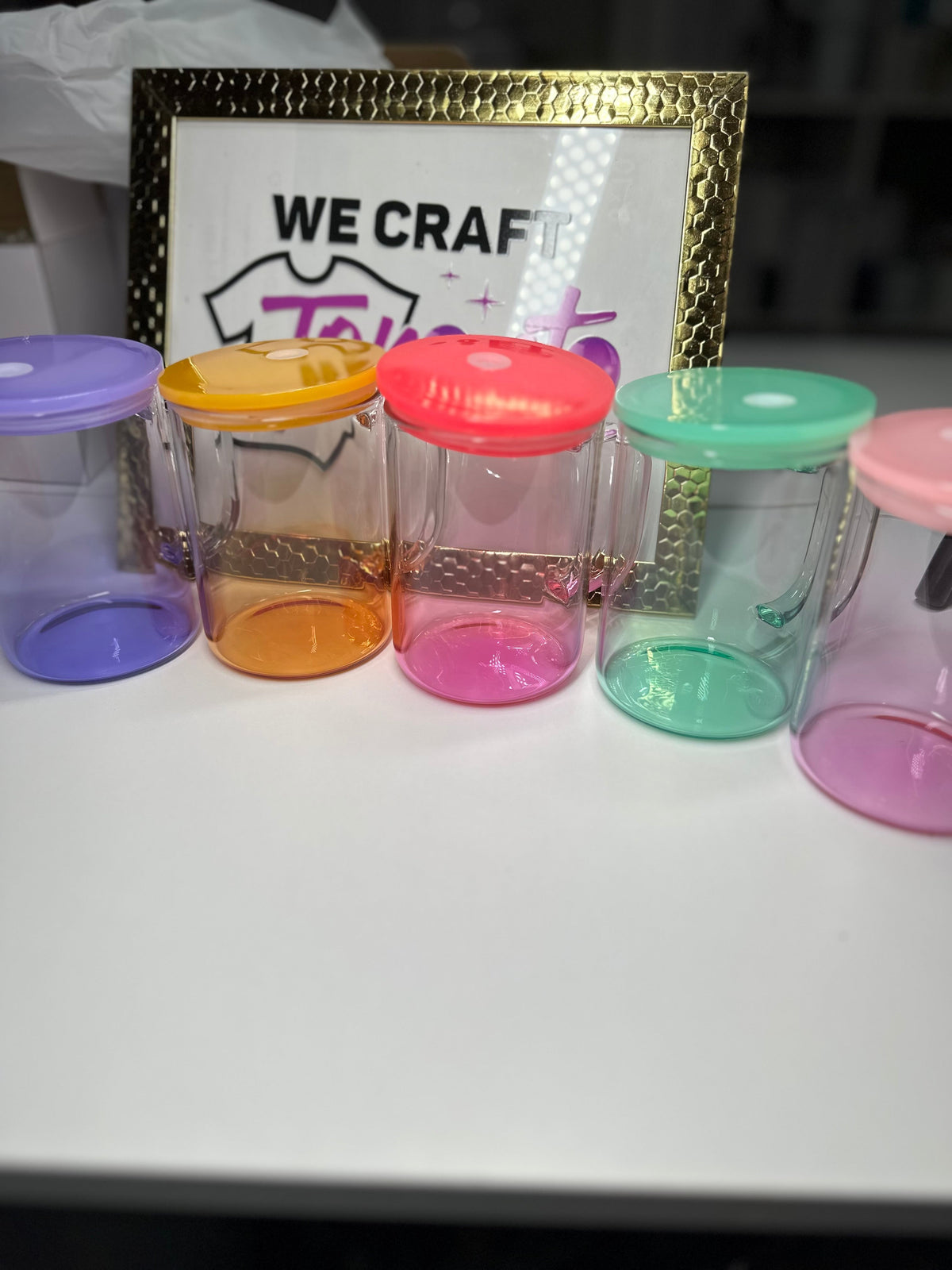 Jelly Ombre Libby Glass Mug - Blank Customizable for Sublimation & Vinyl