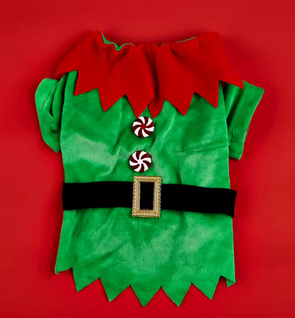 Elf Christmas Outfit – Festive Holiday Costume for Dogs