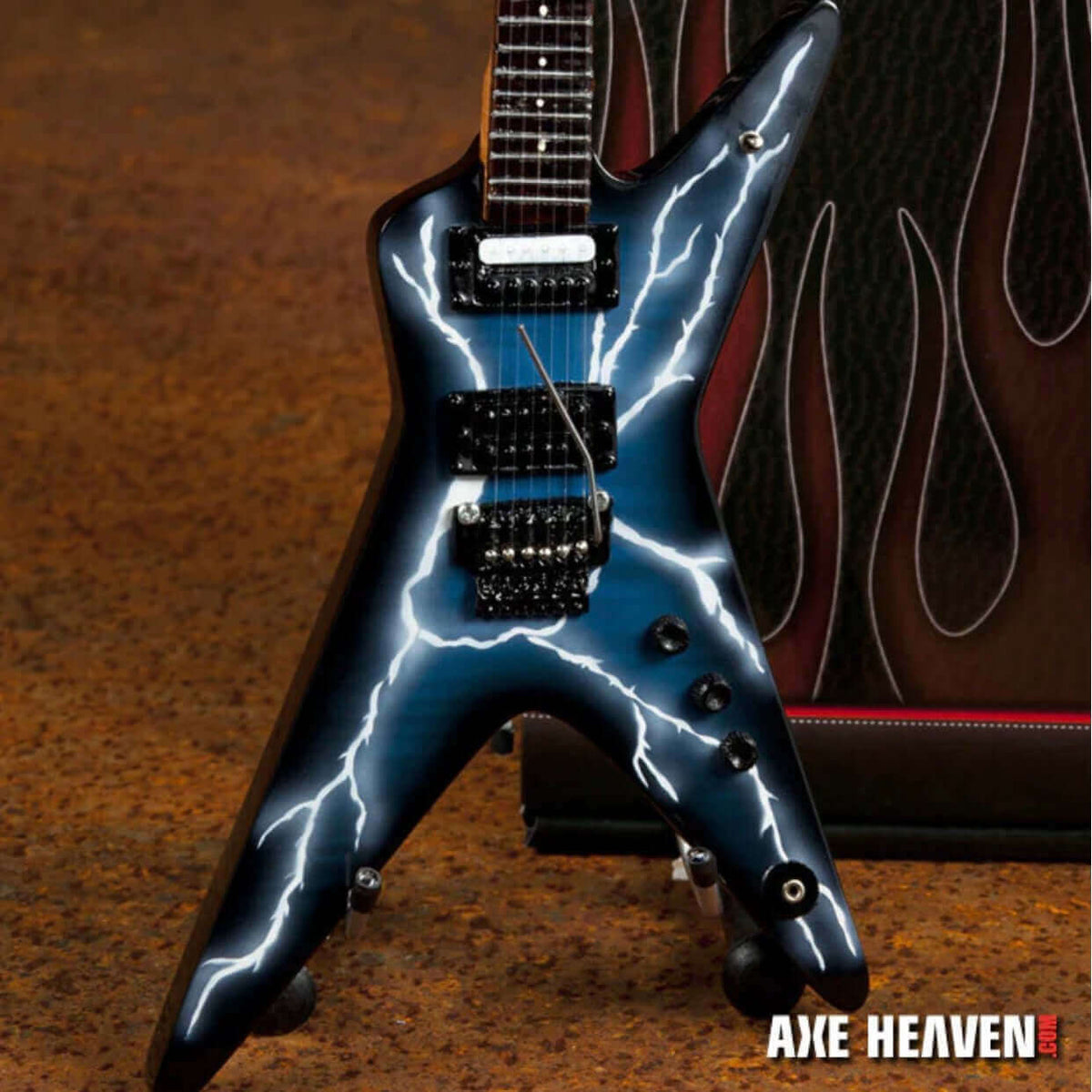 Réplique miniature de guitare Dimebag Darrell Signature Lightning Bolt - Sous licence officielle